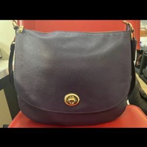 Coach 165349 Womens Casual Leather City Shoulder Crossbody Bag Purple